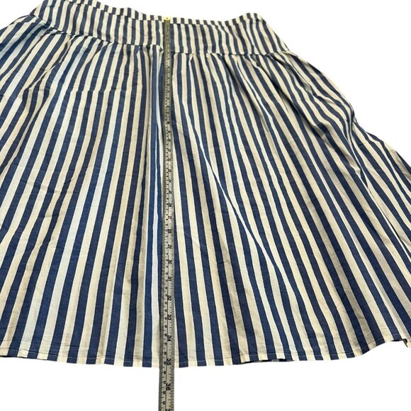 Old Navy Stripe Tiered Midi Skirt Blue XXL Tall Coastal English Countryside‎ - Picture 7 of 7